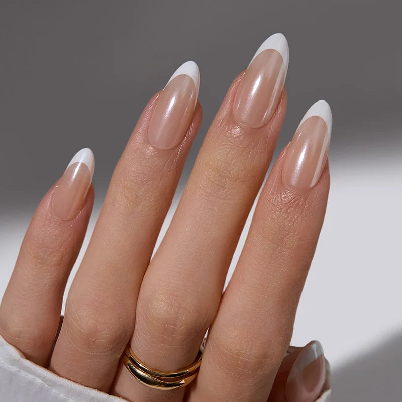 French Icon Medium Almond Nails
